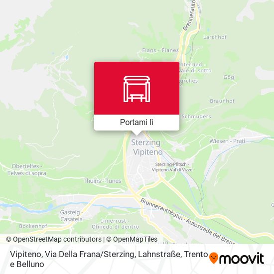Mappa Vipiteno, Via Della Frana / Sterzing, Lahnstraße
