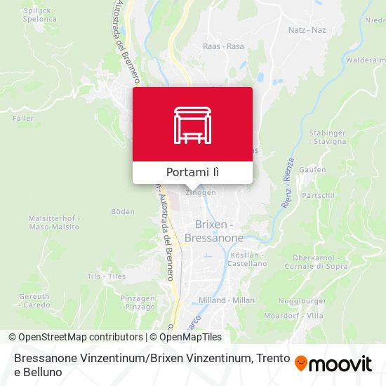 Mappa Bressanone Vinzentinum / Brixen Vinzentinum