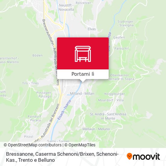 Mappa Bressanone, Caserma Schenoni / Brixen, Schenoni-Kas.