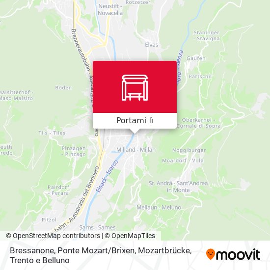 Mappa Bressanone, Ponte Mozart / Brixen, Mozartbrücke