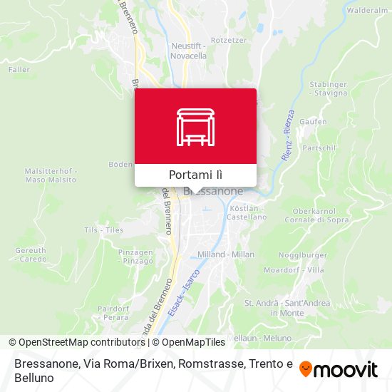 Mappa Bressanone, Via Roma / Brixen, Romstrasse