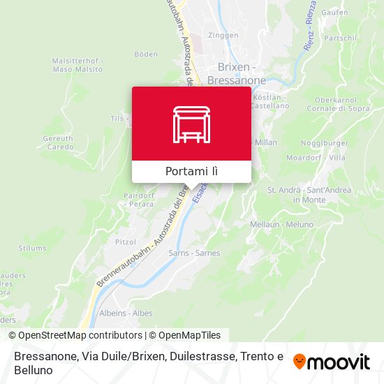 Mappa Bressanone, Via Duile / Brixen, Duilestrasse