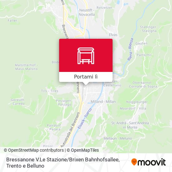 Mappa Bressanone V.Le Stazione / Brixen Bahnhofsallee