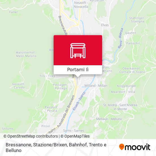 Mappa Bressanone, Stazione / Brixen, Bahnhof