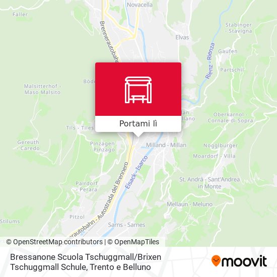 Mappa Bressanone Scuola Tschuggmall / Brixen Tschuggmall Schule