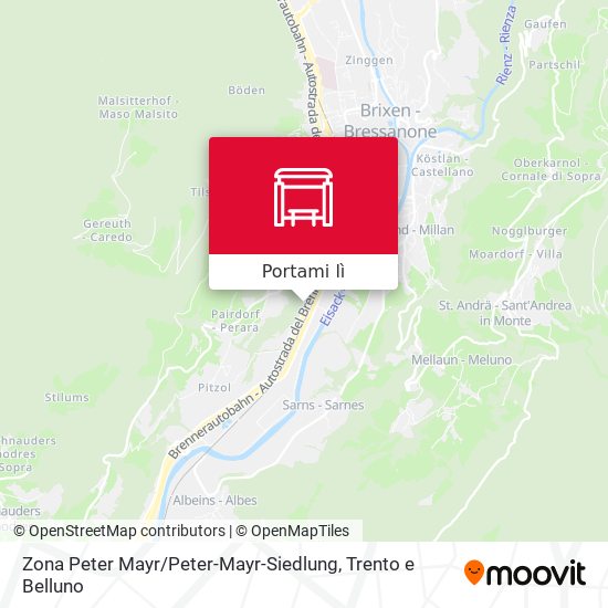 Mappa Zona Peter Mayr / Peter-Mayr-Siedlung