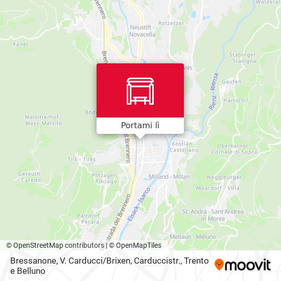 Mappa Bressanone, V. Carducci / Brixen, Carduccistr.