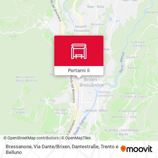 Mappa Bressanone, Via Dante / Brixen, Dantestraße