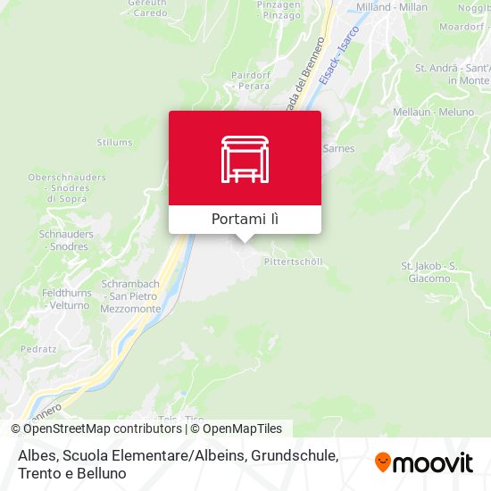 Mappa Albes, Scuola Elementare / Albeins, Grundschule