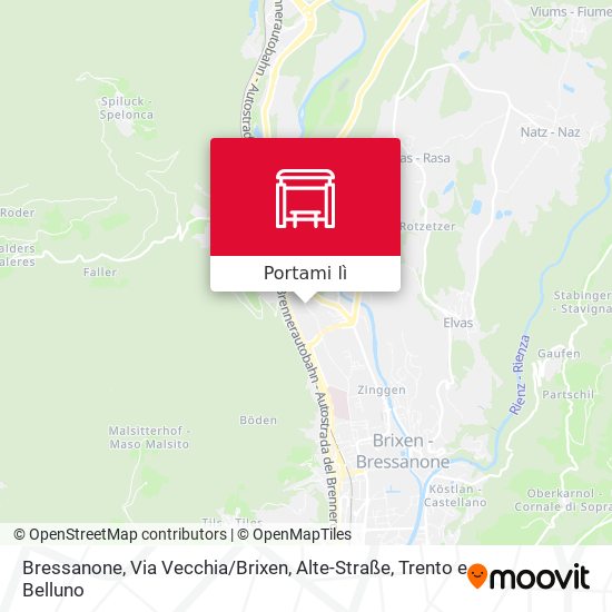 Mappa Bressanone, Via Vecchia / Brixen, Alte-Straße