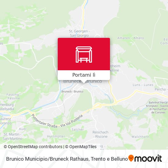 Mappa Brunico Municipio / Bruneck Rathaus
