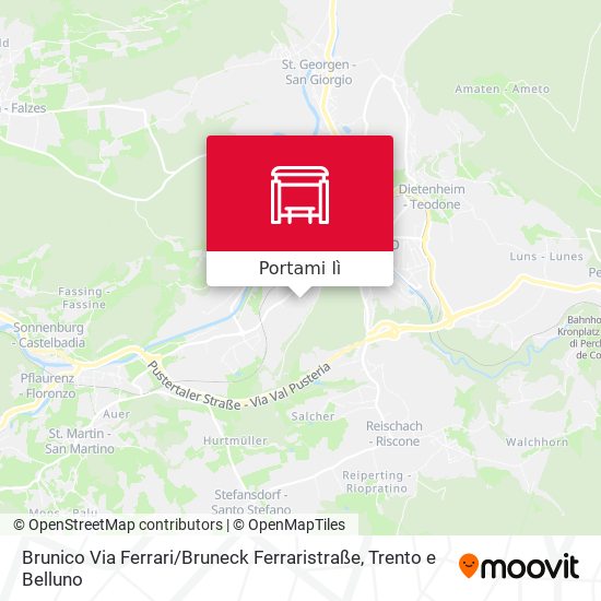 Mappa Brunico Via Ferrari / Bruneck Ferraristraße