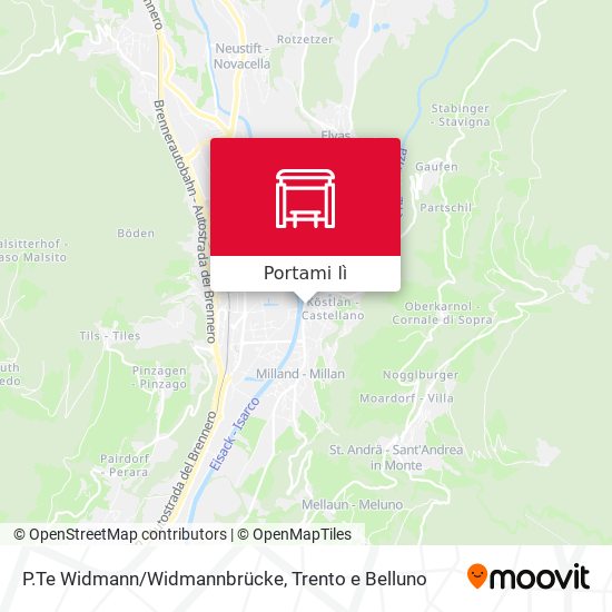 Mappa P.Te Widmann/Widmannbrücke