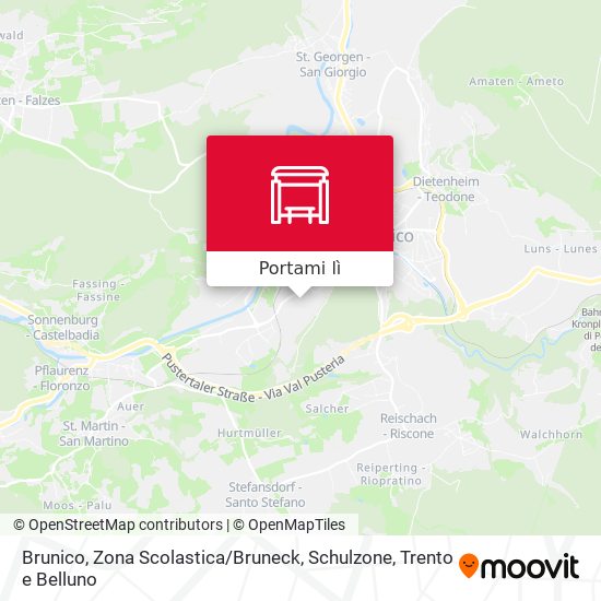 Mappa Brunico, Zona Scolastica / Bruneck, Schulzone