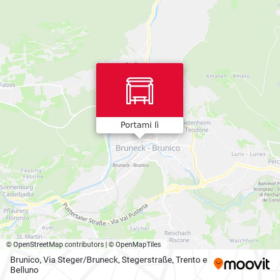 Mappa Brunico, Via Steger / Bruneck, Stegerstraße