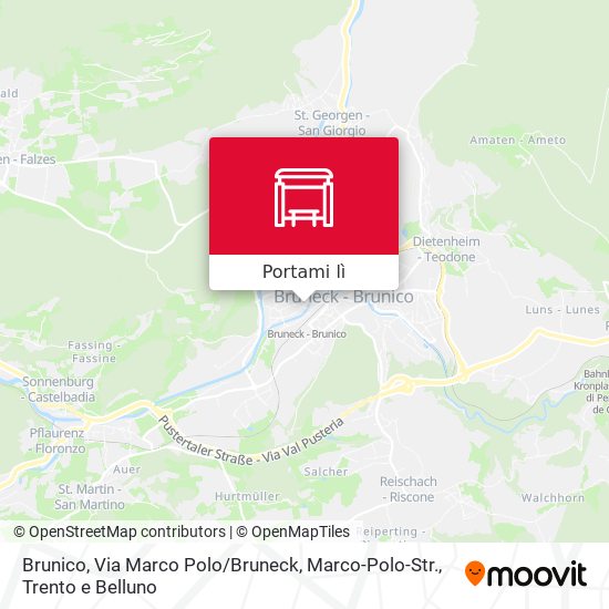 Mappa Brunico, Via Marco Polo / Bruneck, Marco-Polo-Str.