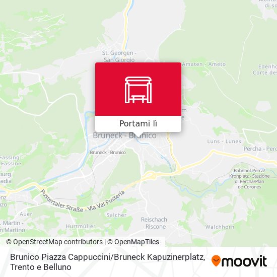 Mappa Brunico Piazza Cappuccini / Bruneck Kapuzinerplatz