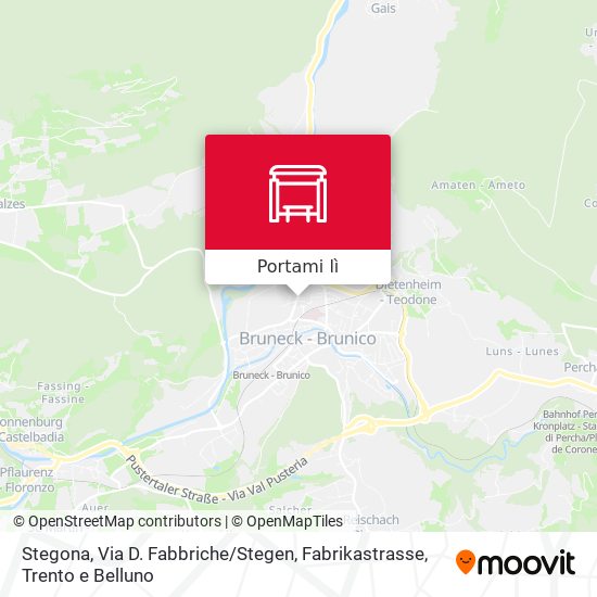 Mappa Stegona, Via D. Fabbriche / Stegen, Fabrikastrasse