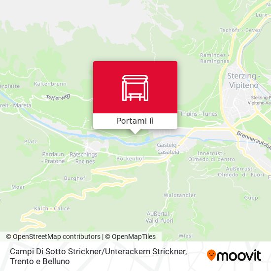 Mappa Campi Di Sotto Strickner / Unterackern Strickner