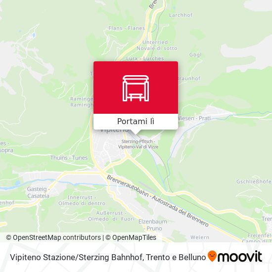 Mappa Vipiteno Stazione / Sterzing Bahnhof
