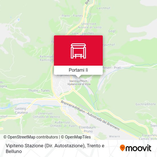 Mappa Vipiteno Stazione (Dir. Autostazione)