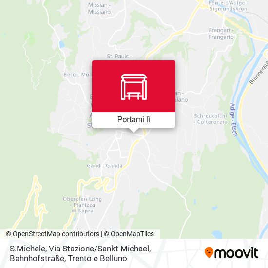 Mappa S.Michele, Via Stazione / Sankt Michael, Bahnhofstraße