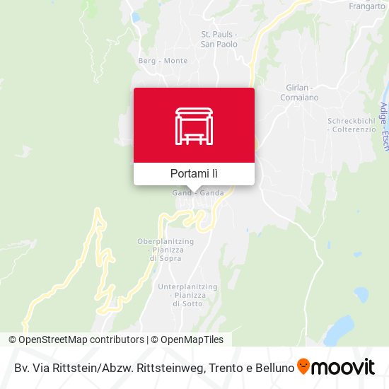Mappa Bv. Via Rittstein / Abzw. Rittsteinweg
