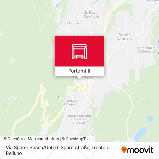 Mappa Via Sparer Bassa / Untere Sparerstraße