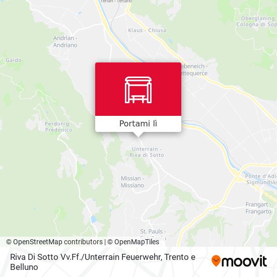 Mappa Riva Di Sotto Vv.Ff. / Unterrain Feuerwehr