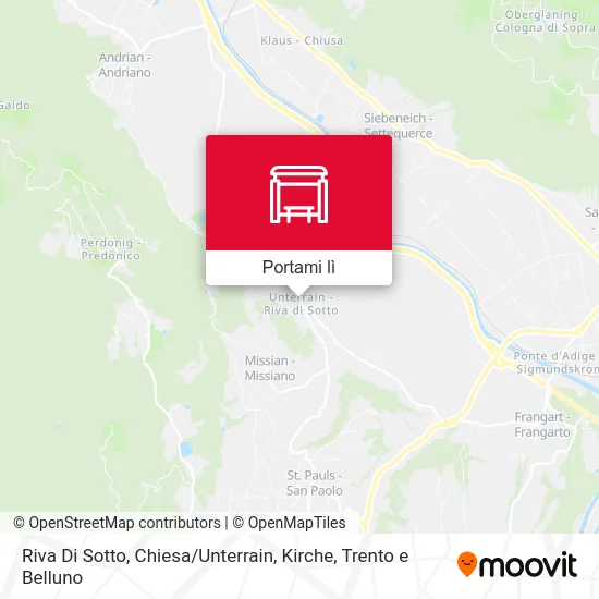 Mappa Riva Di Sotto, Chiesa / Unterrain, Kirche
