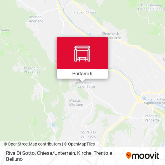 Mappa Riva Di Sotto, Chiesa / Unterrain, Kirche