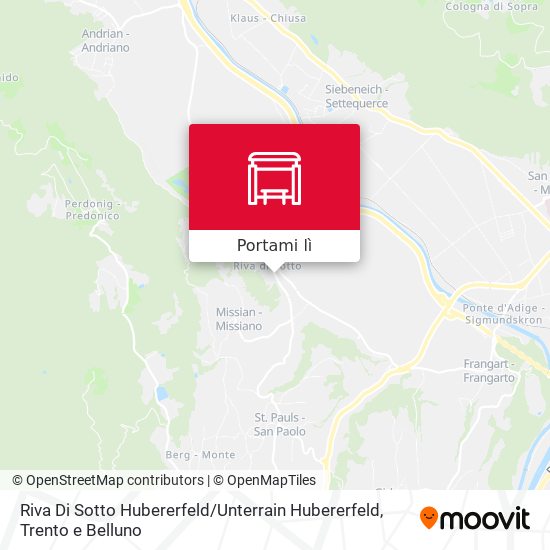 Mappa Riva Di Sotto Hubererfeld / Unterrain Hubererfeld