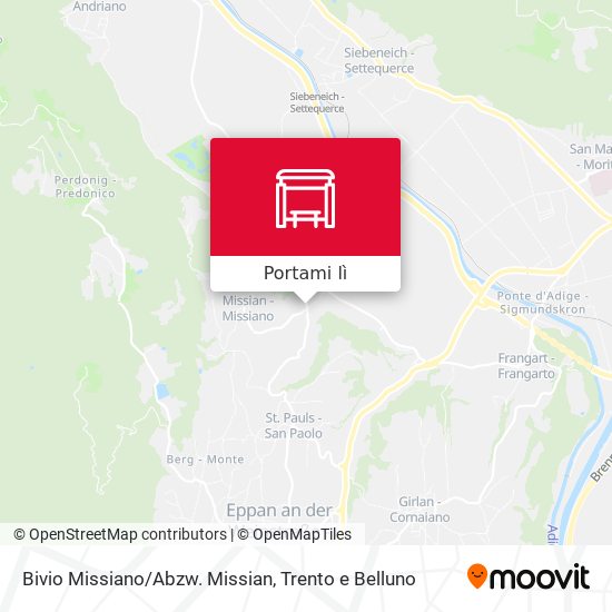 Mappa Bivio Missiano/Abzw. Missian