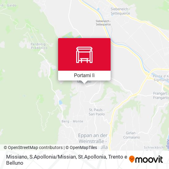 Mappa Missiano, S.Apollonia / Missian, St.Apollonia