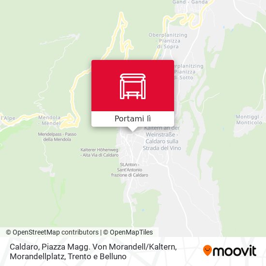 Mappa Caldaro, Piazza Magg. Von Morandell / Kaltern, Morandellplatz