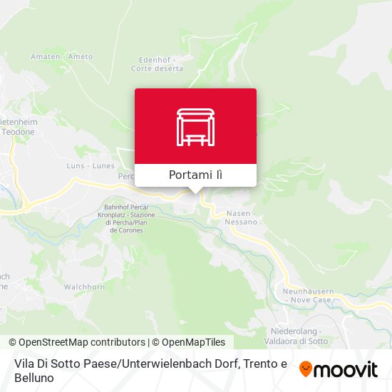 Mappa Vila Di Sotto Paese / Unterwielenbach Dorf