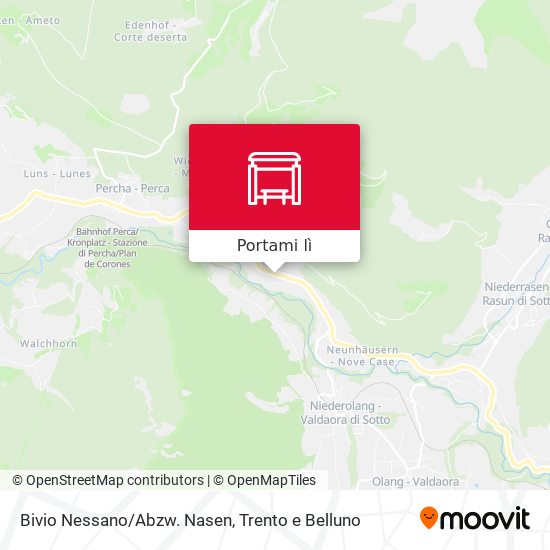 Mappa Bivio Nessano/Abzw. Nasen