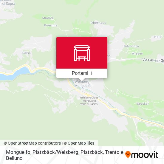 Mappa Monguelfo, Platzbäck / Welsberg, Platzbäck