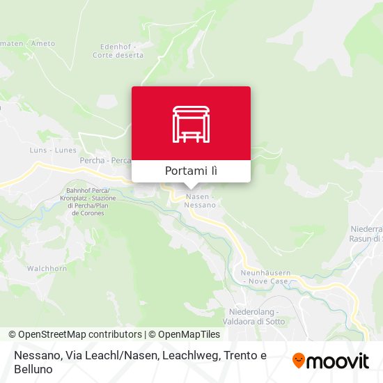 Mappa Nessano, Via Leachl / Nasen, Leachlweg