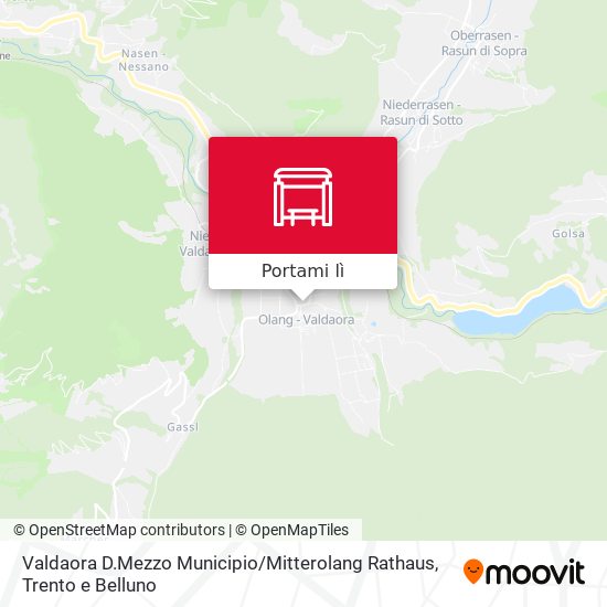 Mappa Valdaora D.Mezzo Municipio / Mitterolang Rathaus