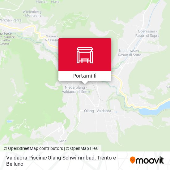 Mappa Valdaora Piscina / Olang Schwimmbad
