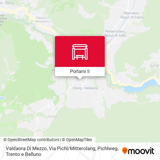 Mappa Valdaora Di Mezzo, Via Pichl / Mitterolang, Pichlweg