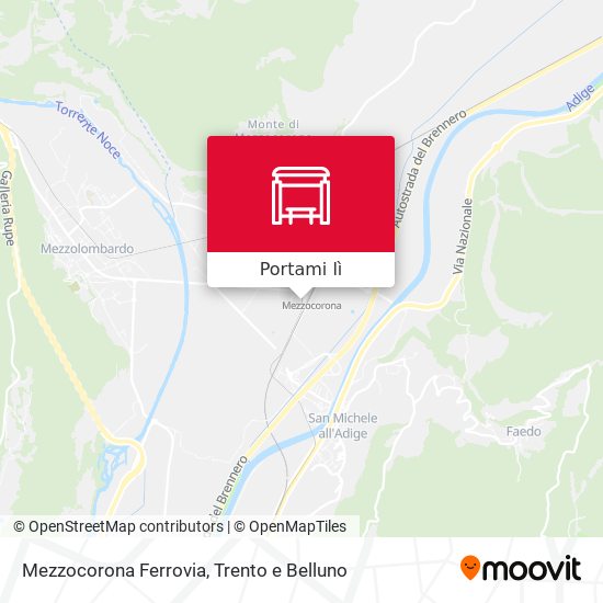 Mappa Mezzocorona Ferrovia