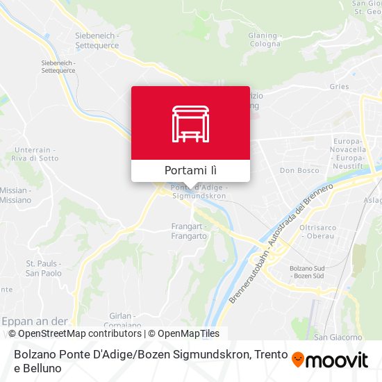 Mappa Bolzano Ponte D'Adige / Bozen Sigmundskron