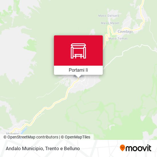 Mappa Andalo Municipio