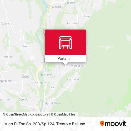 Mappa Vigo Di Ton Sp. 203/Sp.124