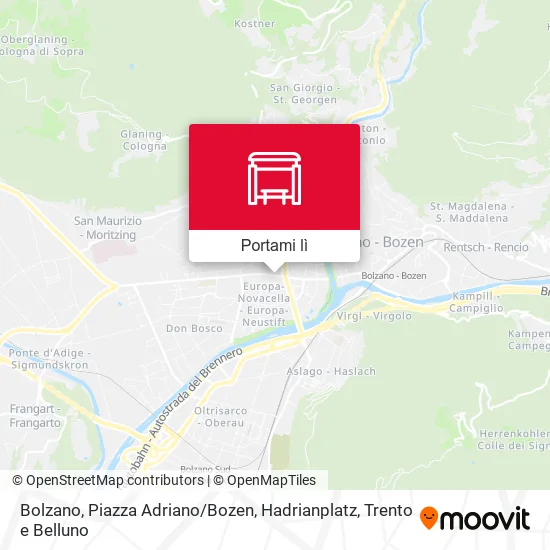 Mappa Bolzano, Piazza Adriano / Bozen, Hadrianplatz