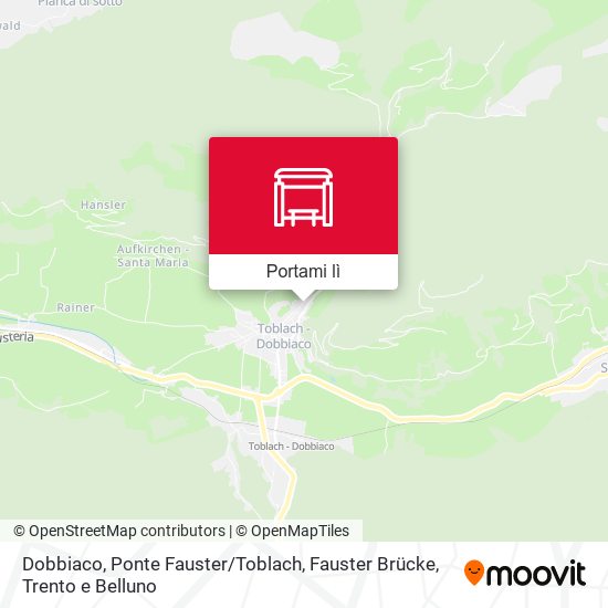 Mappa Dobbiaco, Ponte Fauster / Toblach, Fauster Brücke