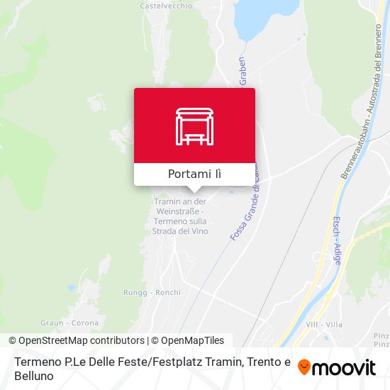 Mappa Termeno P.Le Delle Feste / Festplatz Tramin