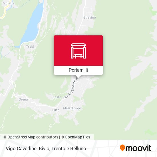 Mappa Vigo Cavedine. Bivio